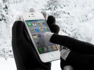 Smartphone rukavice - černé vzor